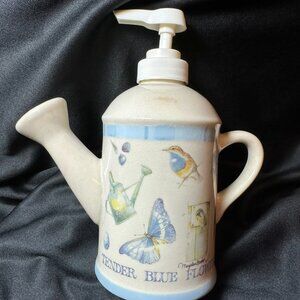 blue skies Vintage Hallmark Marjolein Bastin Watering Can Soap Lotion Dispenser